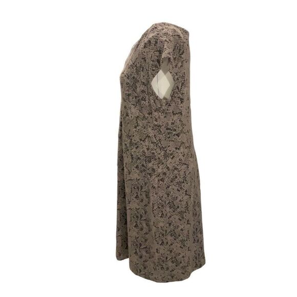 Vintage 1990s Calvin Klein 2pc Sheath Dress and Open Jacket Brown Textured Sz 14 - Picture 4 of 9